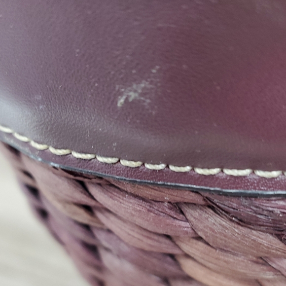 Brown Woven Wicker Straw Purse Handbag - Picture 7 of 7